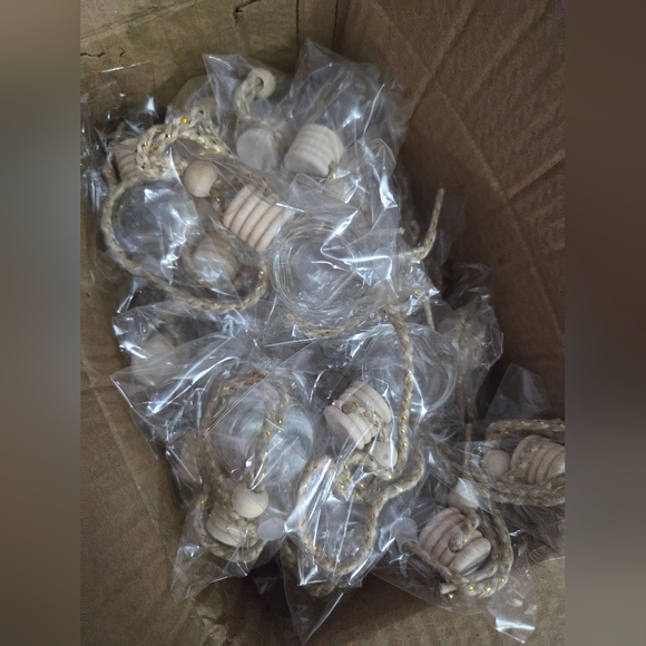 18 Pcs Empty Hanging Car Diffuser Glass Bottle with Rope - Picture 2 of 2